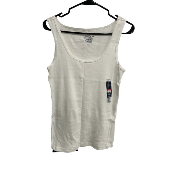 Faded Glory Ribbed Scoop Neck Sleeveless Tank Top White Sz XL Everyday Wear NWT - Picture 1 of 9
